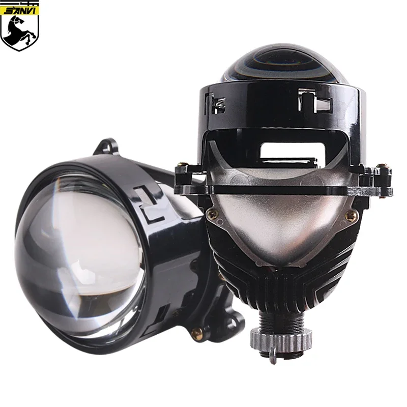 

Sanvi 3-дюймовые светодиодсветодиодный линзы для фар Bi LED лампы линзы для Фар H4 H7 H1 9005 9006 ангельские глазки диодный проектор автомобильные аксессуары