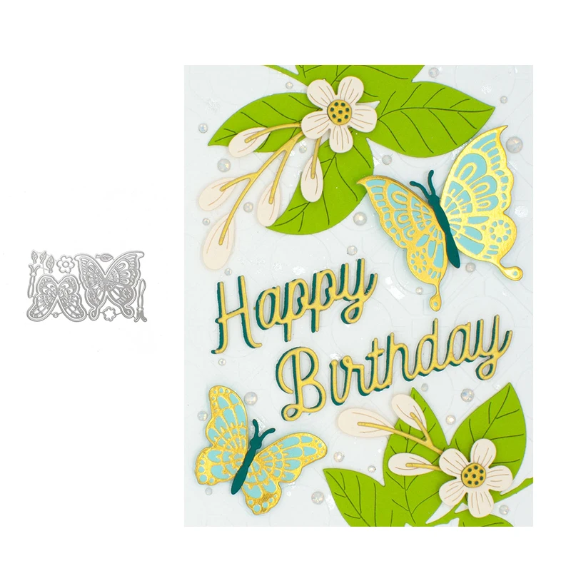 

2022 New Design 2 Pcs Butterfly Metal Cutting Dies Craft for Scrapbooking Handmade Diy Knife Mould Blade Punch Stencils Die Cut