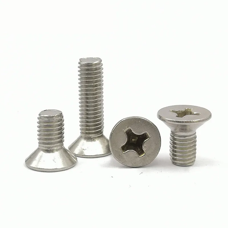5/10/50x M1 M1.2 M1.4 M1.6 M2 M2.5 M3 M3.5 M4 M5 M6 M8 304 Stainless steel GB819 Cross Phillips Flat Countersunk Head Screw Bolt on - 5/10/50 шт. Винт с потайной головкой, крестообразным шлицем и плоской головкой М1 М1,2 М1,4 М1,6 М2 М2,5 М3 М3,5 М4 М5 М6