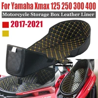 motorcycle storage box leather rear trunk cargo liner protector for yamaha x max xmax 300 125 xmax 250 400 xmax300 2017 2021