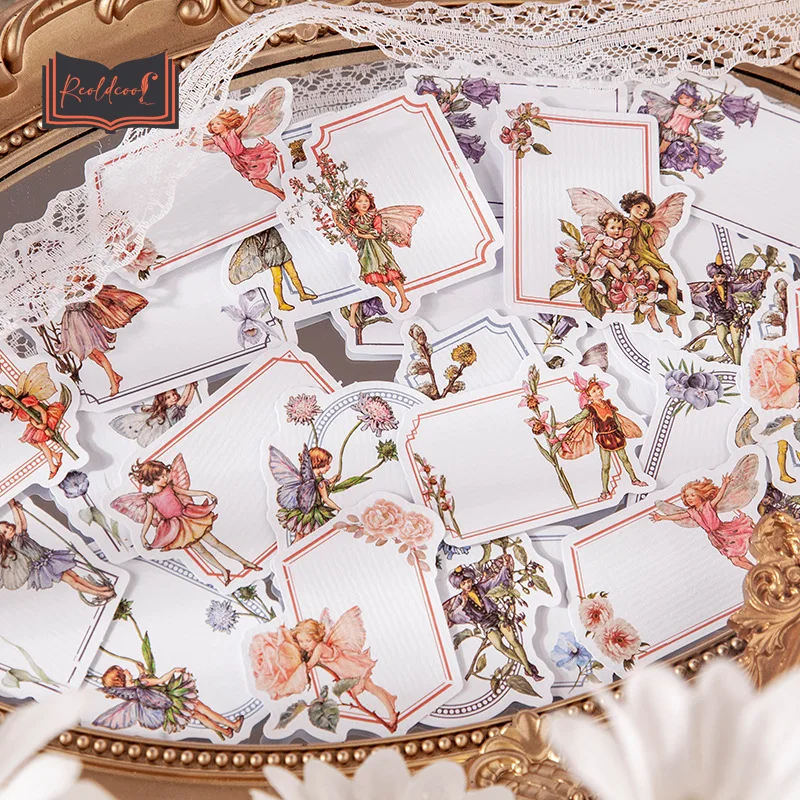 

30pcs/box Vintage Flower Stickers Journal Planner School DIY Decorative Stickers for Scrapbooking Albums DIY Crafts Diary