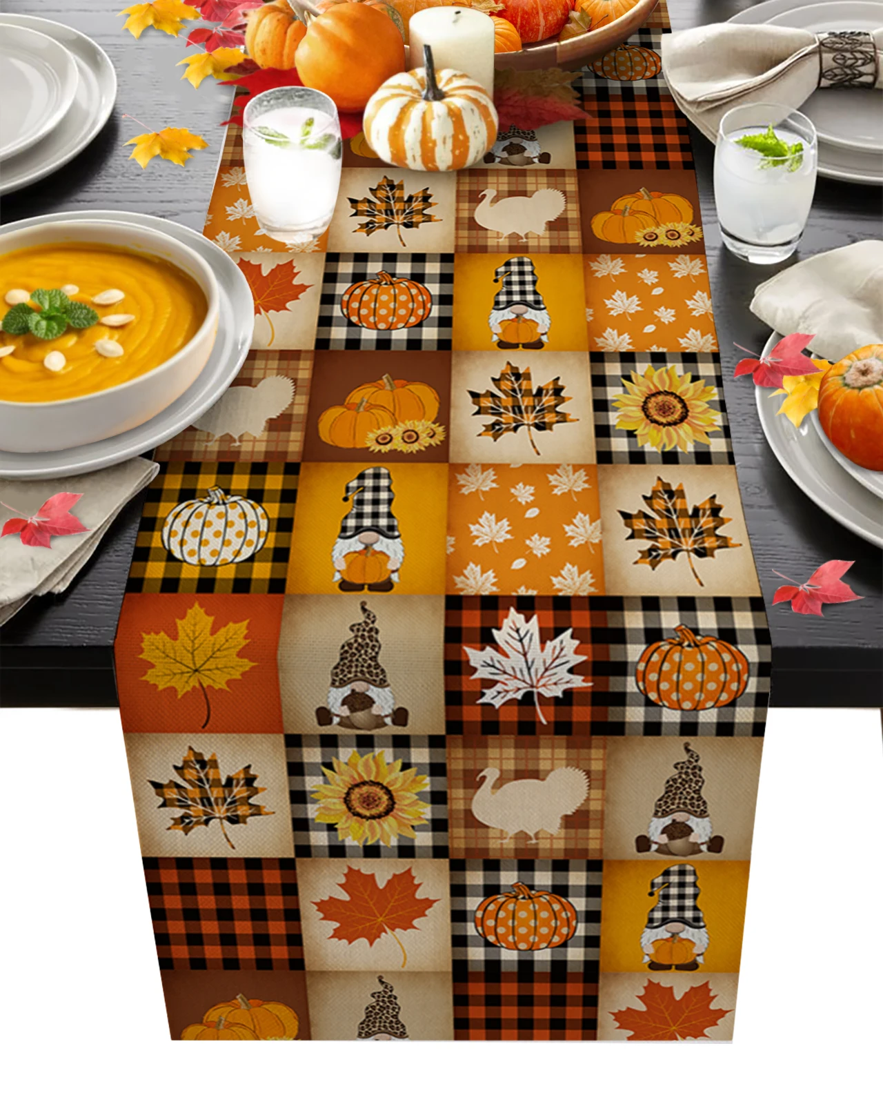 

Truck Carrying Sunflowers Table Runner Wedding Decoration Home Dinner Table Decor Cotton Linen Table Runner