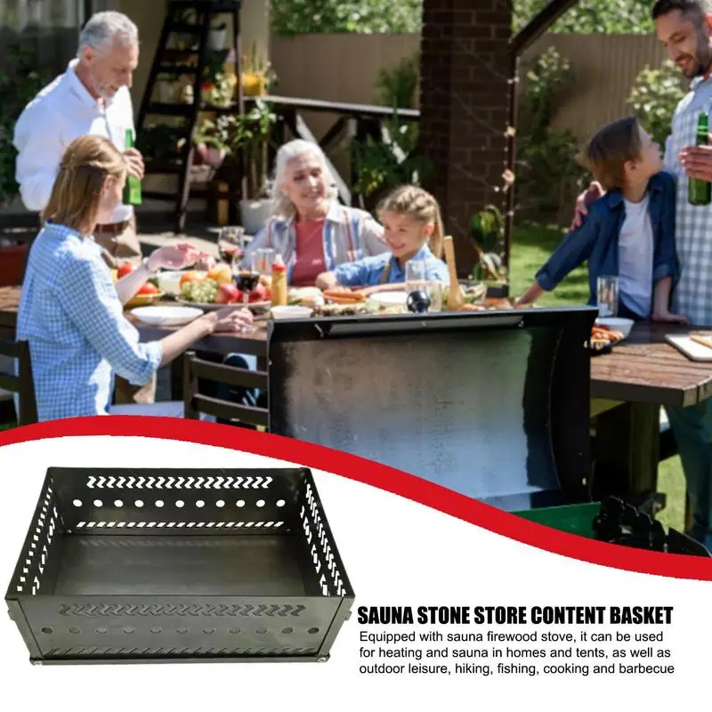 

Складная корзина для древесного угля из нержавеющей стали