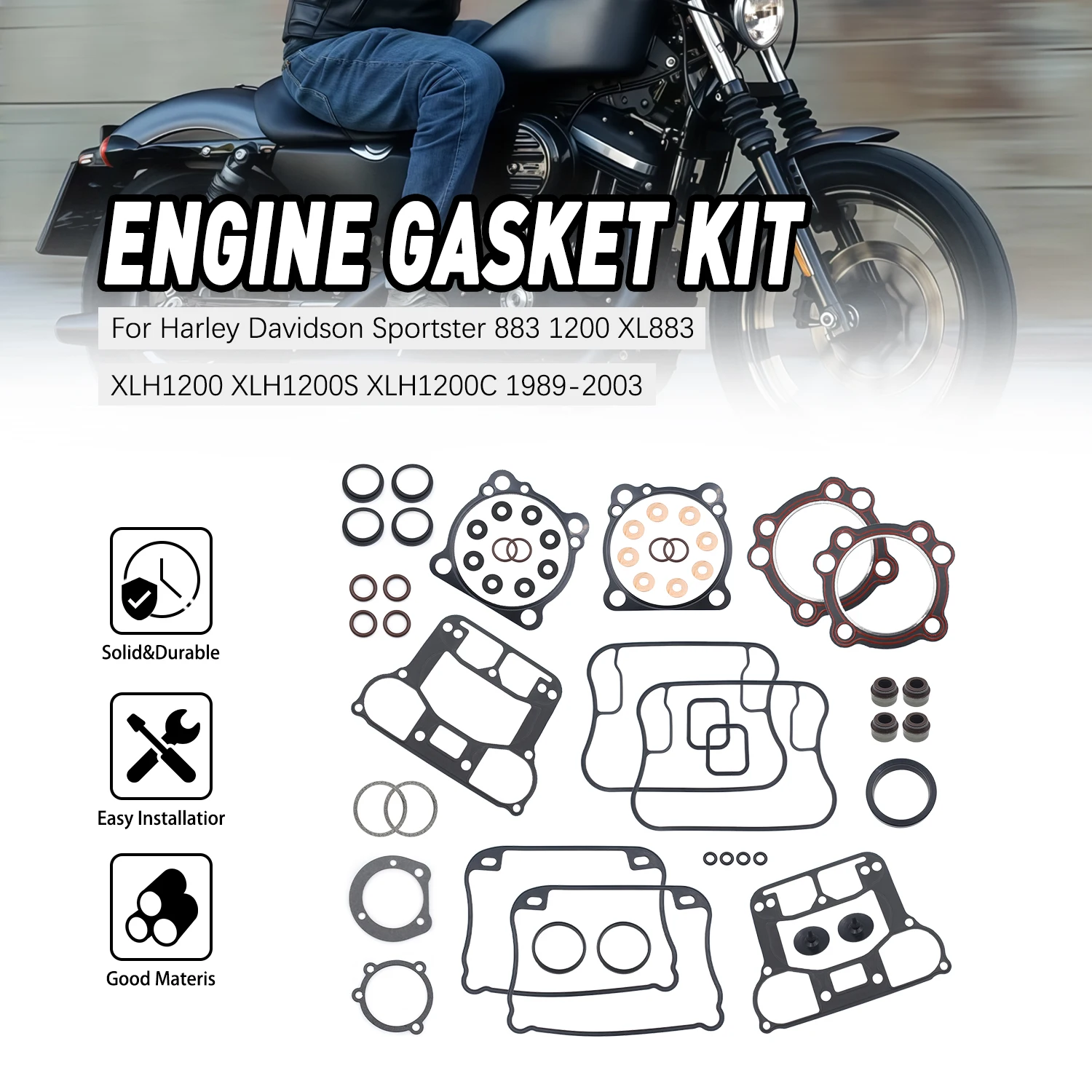 

Крышки сцепления картера двигателя, прокладка цилиндра для Harley-Davidson Sportster 883 XL883 XLH1200 S C Sport Custom Accesorios Moto