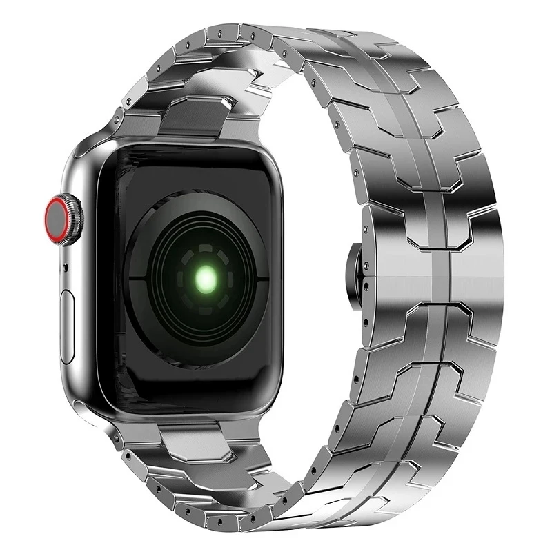 

Strap for Apple Watch Strap New Iron Man Zinc Alloy Strap for Apple iwatch 7se 6 5 4 3 2 45mm 44mm 42mm 41mm 40mm 38mm Bracelet