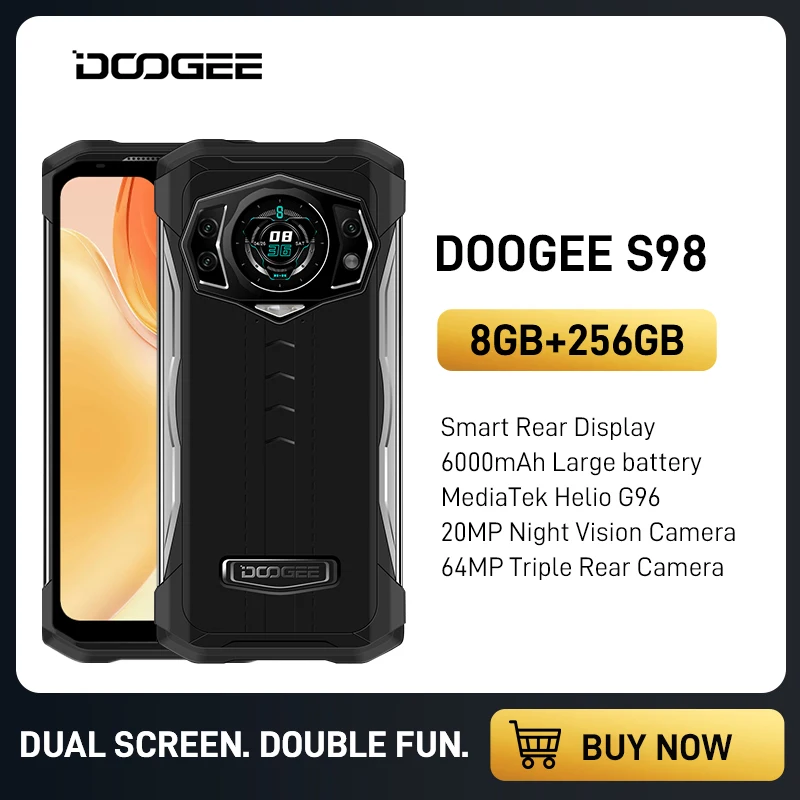 Смартфон DOOGEE S98 защищенный 6 3 дюйма 8 + 256 ГБ камера 64 мп 6000 мАч |