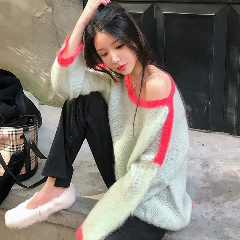 Женский универсальный топ с круглым вырезом осень 2024 корейский шикарный