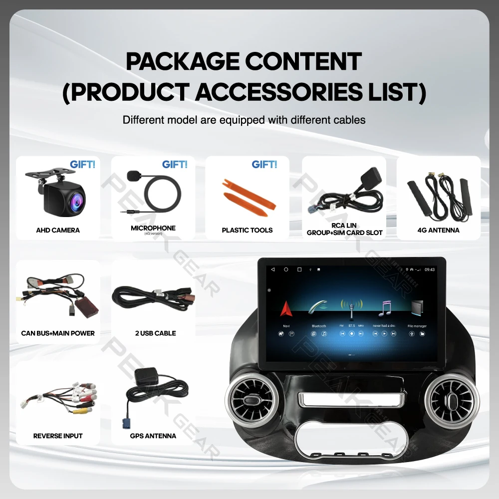 13,9 Android 13 автомобильный мультимедийный видеоплеер для Mercedes Benz Vito 116 W447 2014-2021 GPS-навигация 8core CarPlay 4G 360Camera (art.: 3920c8a223b72) - 3920c8a223b72