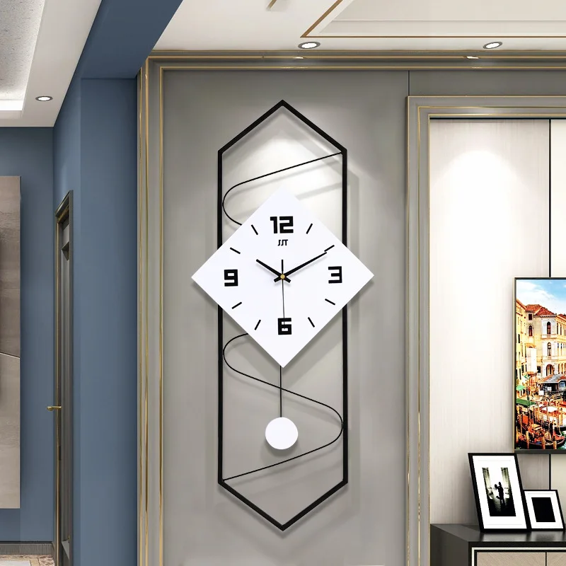 

Светильник лые роскошные стильные настенные часы для гостиной, креативные минималистичные часы в скандинавском стиле, домашние Модные индивидуальные художественные украшения, кварцевые часы