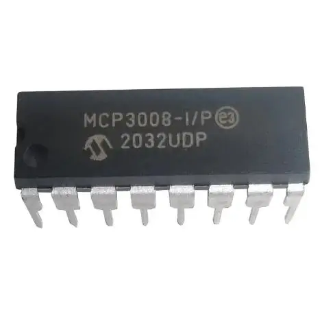 mcp3008 Оригинальный 8-канальный 10-битный АЦП MCP3008-I/P с интерфейсом SPI для Raspberry Pi