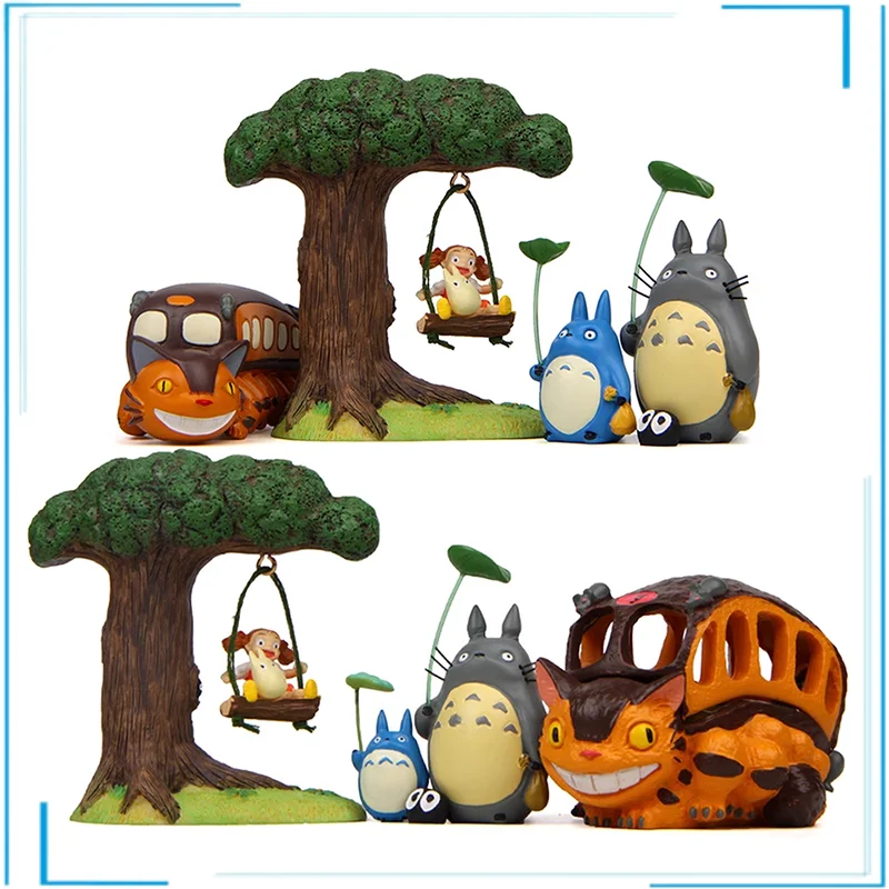 

Anime Ghibli Miyazaki Hayao Collection Totoro Bus Mei Faceless Man Scarecrow Figure Doll Ornament Model Miniature Toy Home Decor