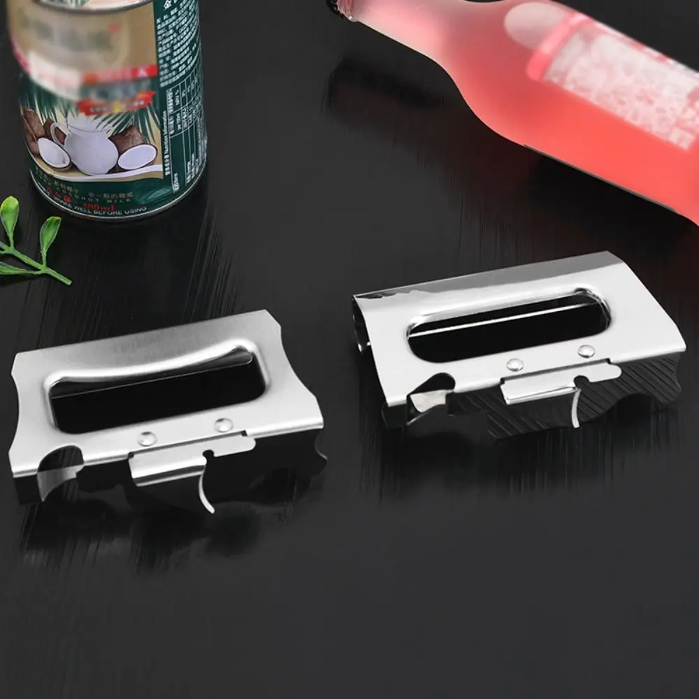 

2pcs Silver Can Opener Handheld Beer Bottle Opener 2 style Iron Can Cutter for Can Bottle Kitchen