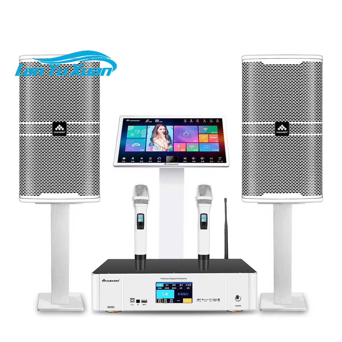 Фото Оптовая продажа InAndOn Singing Machine Караоке 21,5-дюймовая профессиональная караоке-система Набор 6 ТБ сенсорный экран Juke Box KTV Караоке-плеер №1