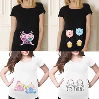 it%e2%80%99s twins pregnant maternity clothes casual pregnancy t shirts baby gemelos print funny pregnant women summer tees pregnant