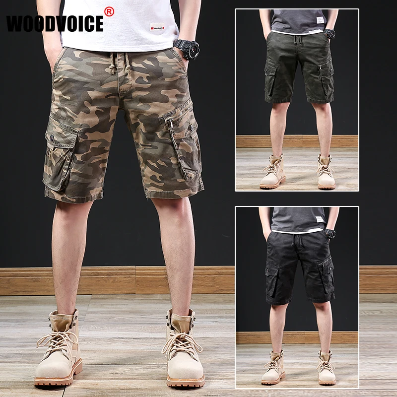 

Men's Overalls Shorts Camouflage Multi-pocket Loose 5-point Pants Summer Casual Pants Men's Hombres Pantalones Cortos Casuales