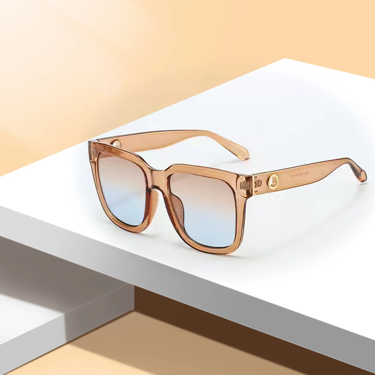 Винтажные Солнцезащитные Очки С Градиентом UV400 Поляризационные Прямоугольные
