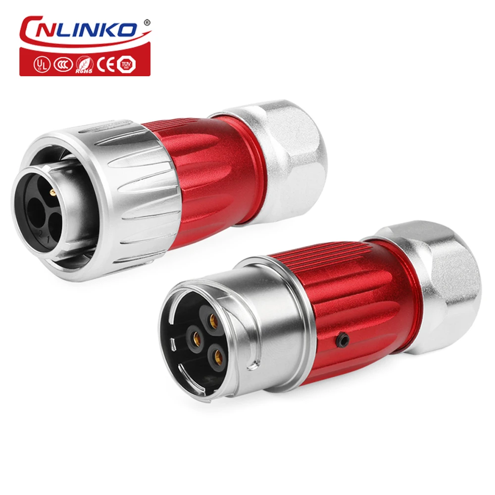 Cnlinko Conector Circular Macho para Aviação M20 Conector à Prova Dágua 12 Pinos Fêmea Fios Internos