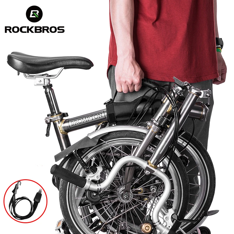 ROCKBROS Folding Cycling Bike Frame Carry Shoulder Strap Bike Bicycle Carrier Handle Hand Grips For Brompton Bicycle Accessories
