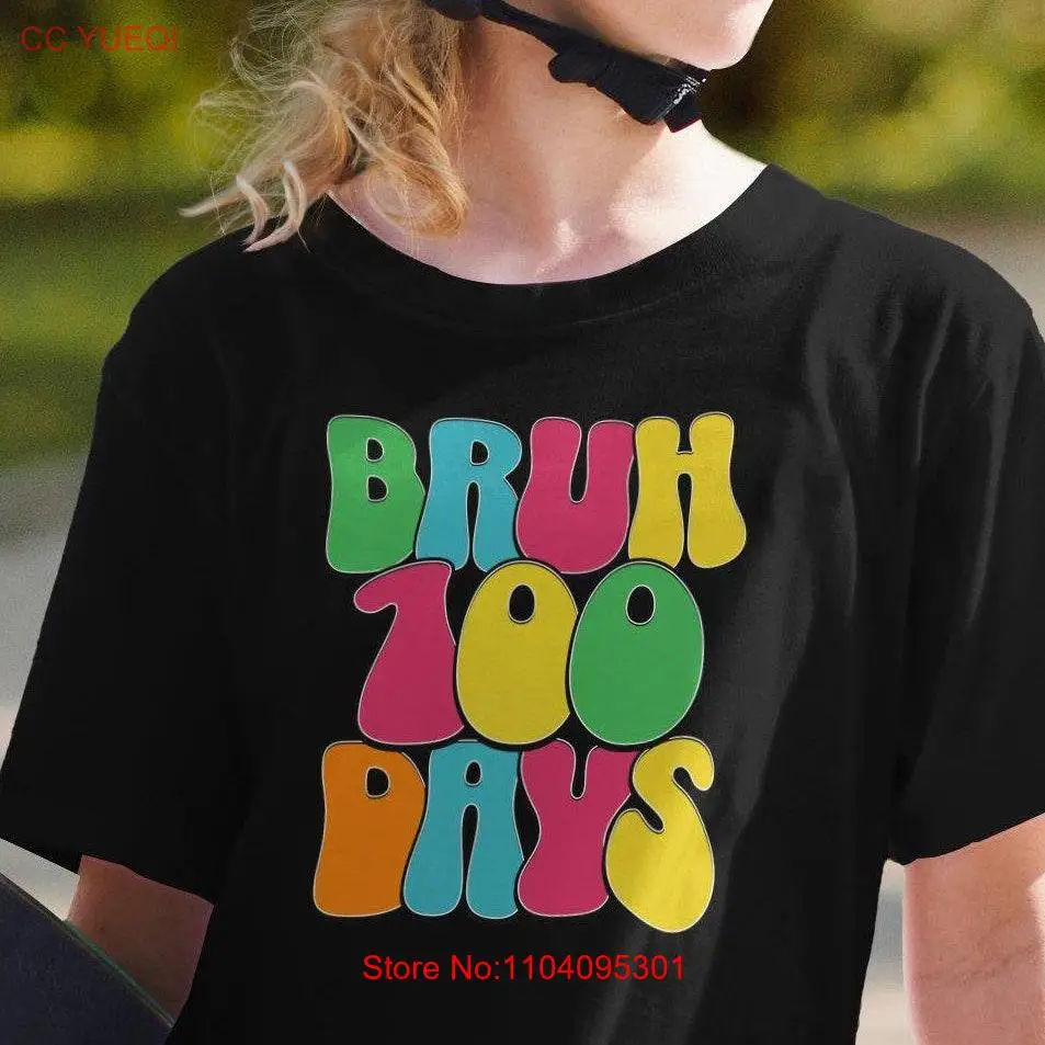 Bruh 100-дневная молодежная футболка для детей школьное празднование учет начальной