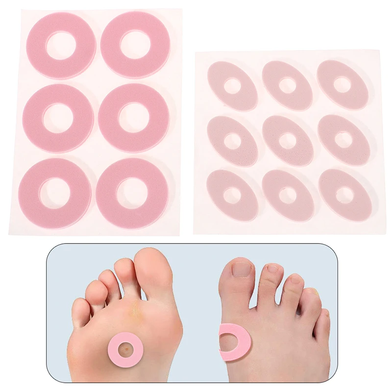 

6/9PCS/Sheet Callus Cushions Shoes Heel Pad Foam Round Toe Foot Corn Bunion Protectors Pads Eyelet Stickers Foot Care Tool