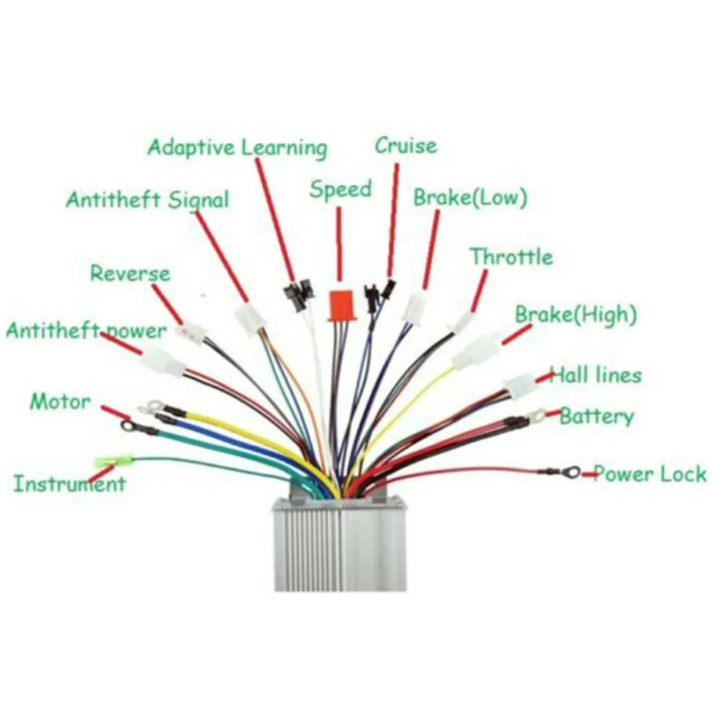 

48V 500W Electric Bicycle Accessories 12 MOS Tubes Brushless Controller 15x8x4cm For Electric Bicycle Scooter Accessories