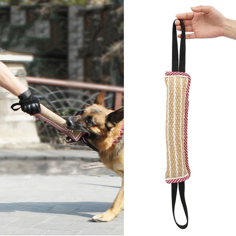 

Собака кусает подушку палочка конопляная тренировка Жевательная прочная льняная фотоинтерактивные игрушки для улицы 2 веревки товары для ...