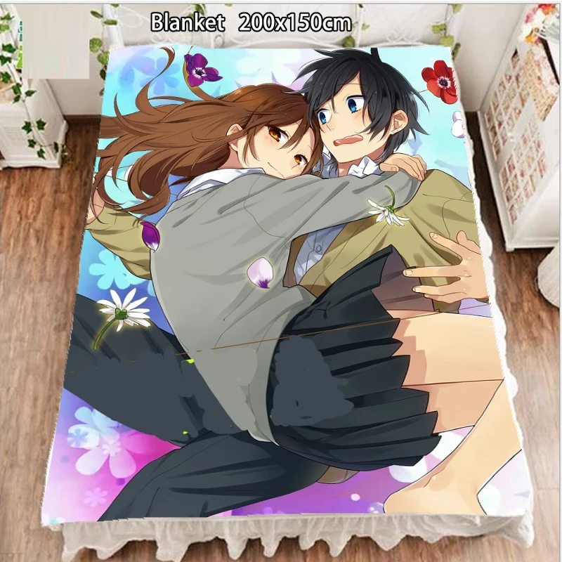 

Anime Fleece Blanket Horimiya Miyamura Izumi Hori Kyouko Quilt Carpet Soft Home Decoration Bedding Accessories 200x150cm