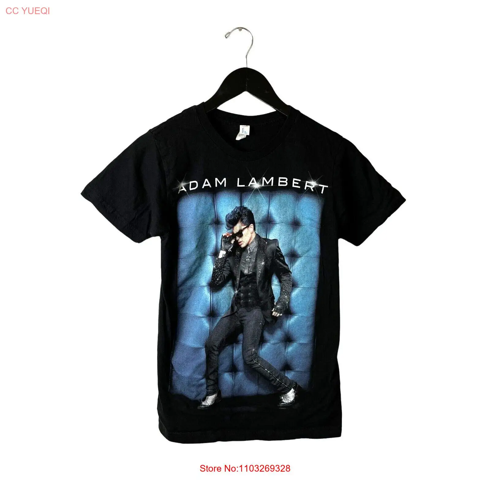 Футболка Adam Lambert 2010 винтажная женская футболка Y2K черная маленькая американская