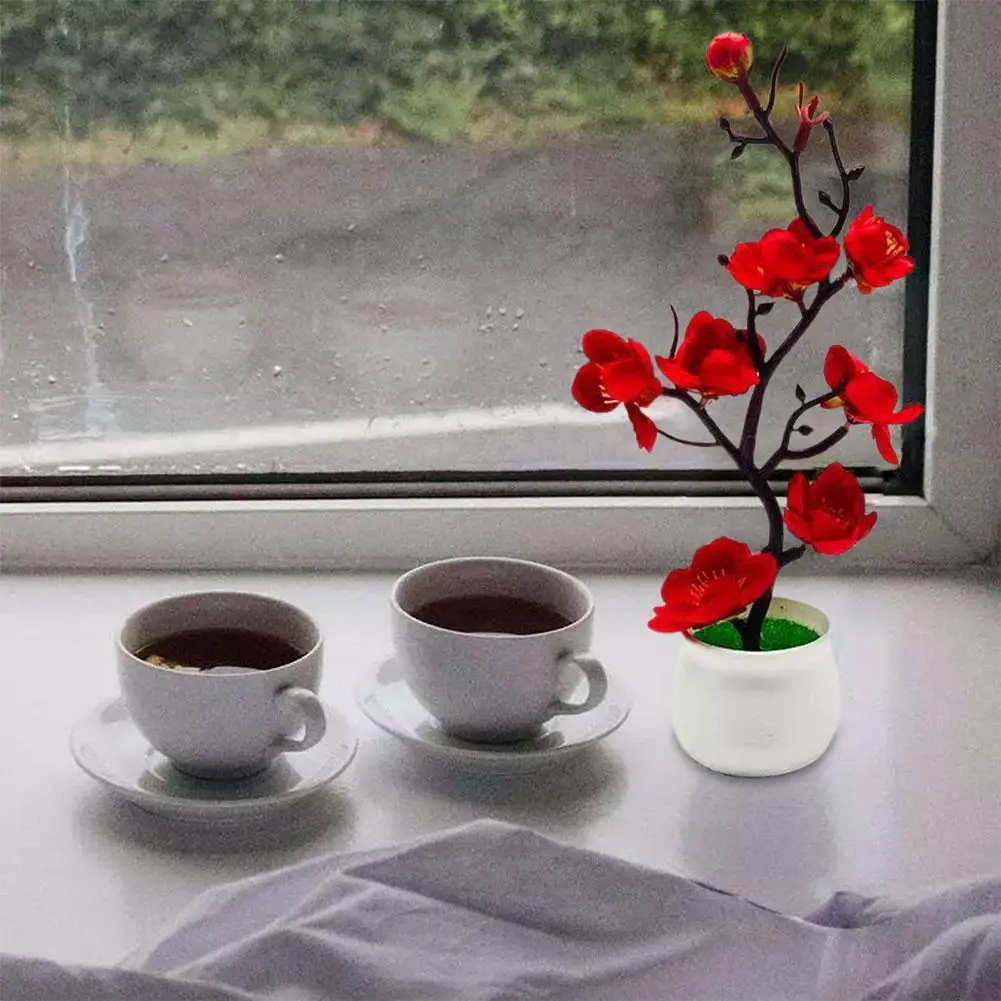 Искусственный цветок сливы бонсай искусственные цветы декор для матери Новое