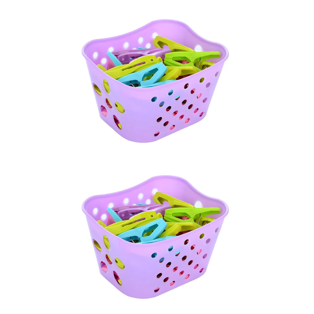 

60 pcs Plastic Windproof Multifunction Sturdy Clothespins Paper Pegs for Kitchen Laundry (Random Color)