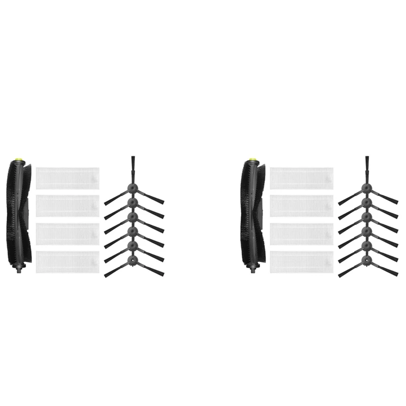 

2X For 360 Robot Vacuum Cleaner S10 X100 Max Replacement Spare Parts Accessories Main Brush Side Brush Hepa Filter