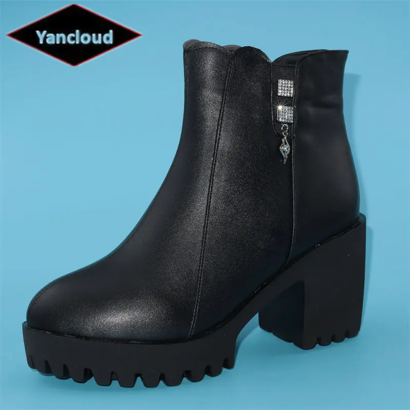 

Женские ботильоны на платформе и толстом каблуке, небольшие размеры 32-43