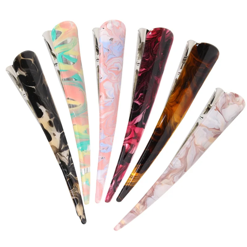 

Модные Акриловые металлические заколки для волос в стиле ретро с волнистым узором 5,5 дюйма для женщин и девушек удлиненная заколка головной убор аксессуары для волос