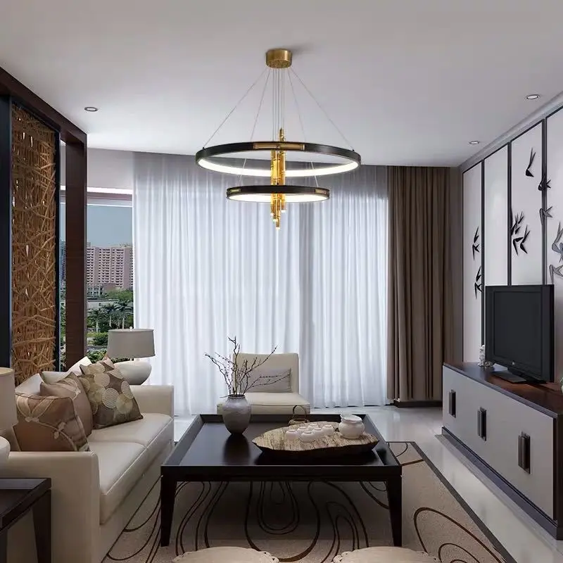 

Роскошная люстра в китайском стиле, простая медная лампа для гостиной, спальни, антикварного дизайна