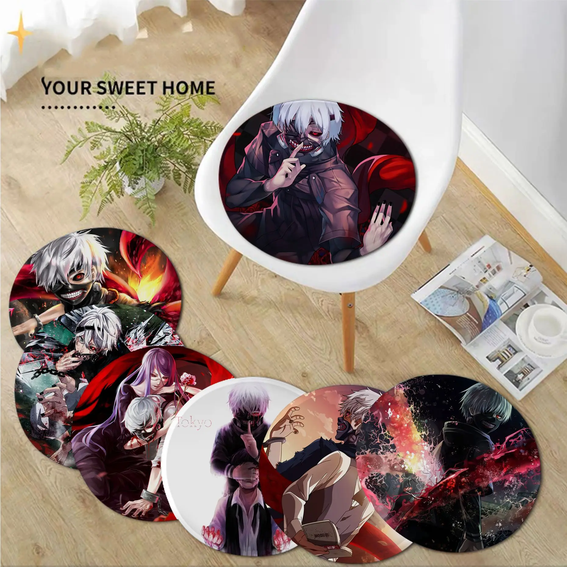 

Tokyo Ghoul Cushion Mat Art Chair Cushion Soft Office Car Seat Comfort Breathable 45x45cm Sofa Decor Tatami