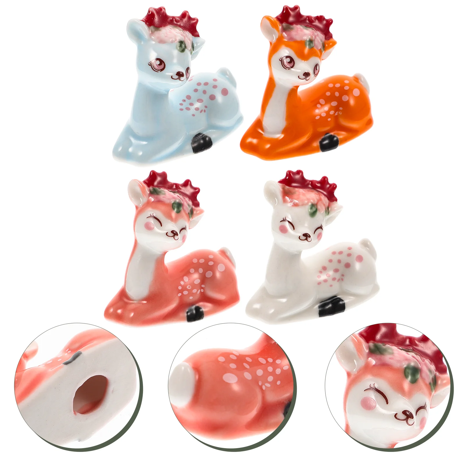 

Rest Chopstick Chopsticks Holder Stand Deer Spoon Ceramic Kitchen Fork Accessories Rainbow Rack Spatula Flatware Tableware Rests