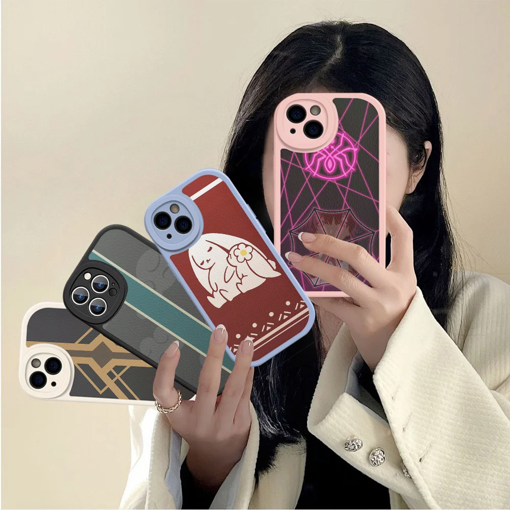 H-Honkai S-Star R-Rail Proprietary Roles Logo Phone Case Hard Leather For IPhone 16 15 14 Mini 11 Pro Max Xs X 8 Plus Fundas