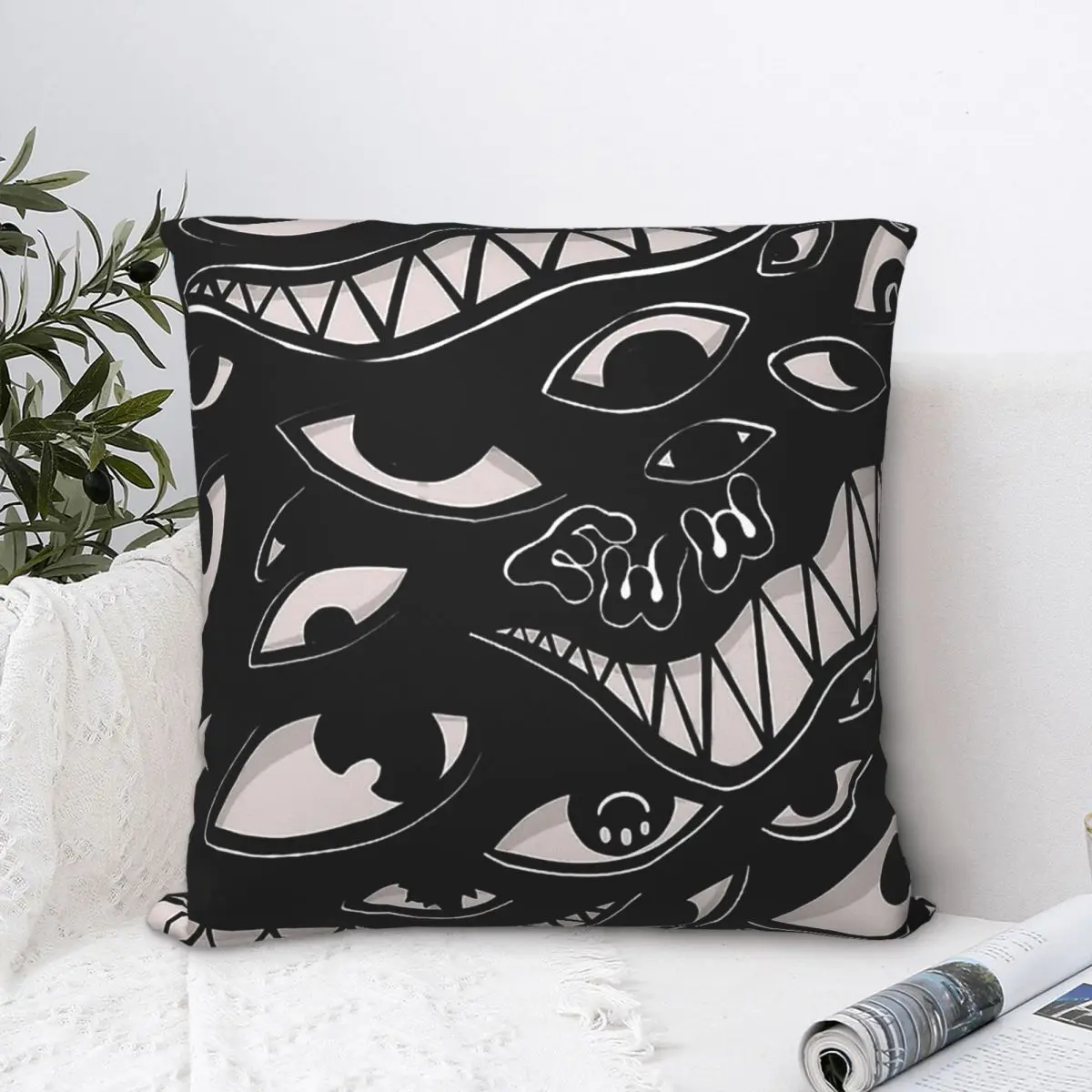 

Monster Mash Goth Throw Pillow Case Assorted Short Plus Cushion Covers Home Sofa Chair Decorative Backpack