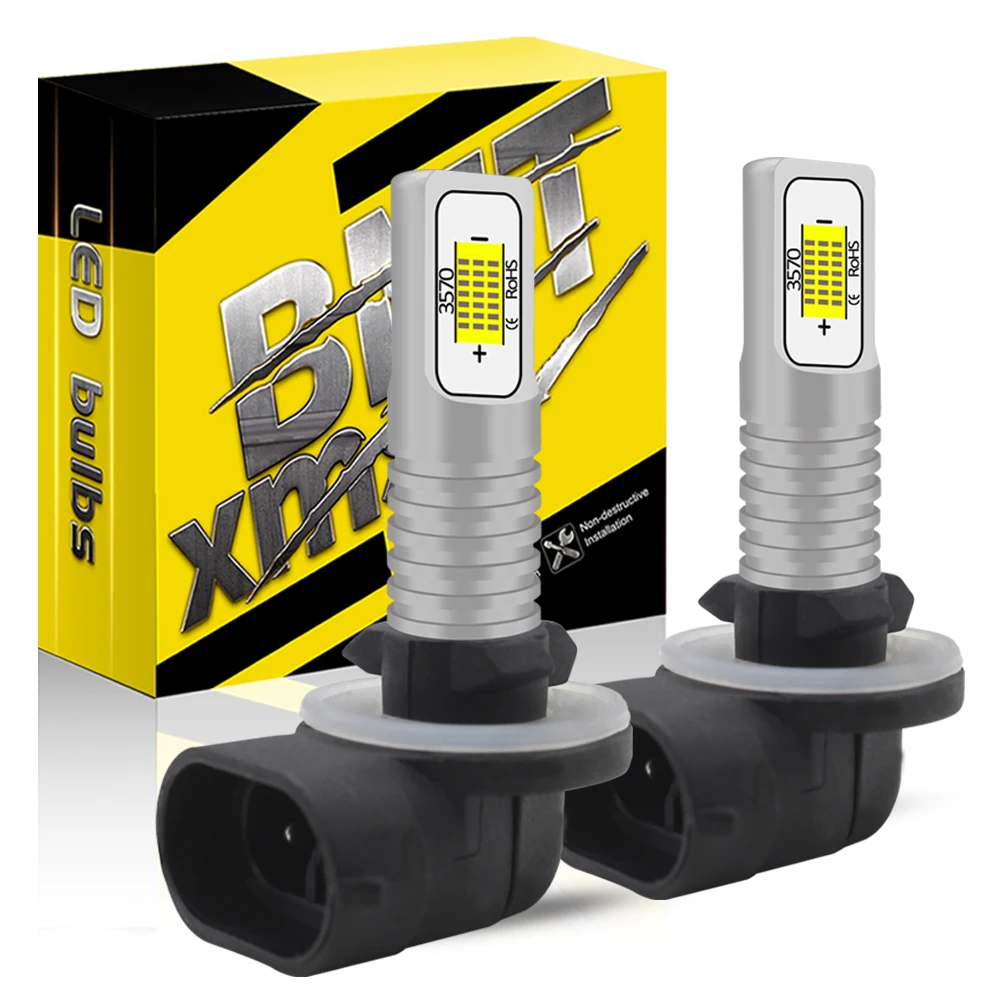 

Комплект Из 2 Светодиодных Противотуманных Фар BMTxms H27W/2 880 H27W/1, Двухцветные (желтый/белый), С Поддержкой Canbus