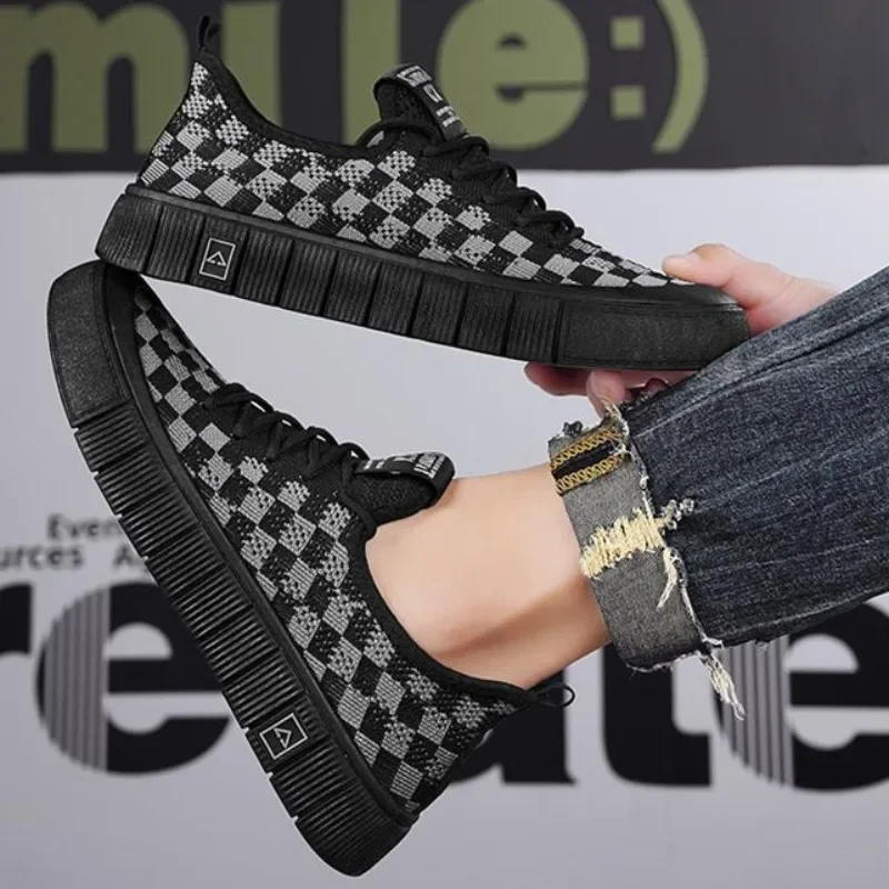 Дышащая Летняя мужская обувь парусиновая повседневная для мужчин обычные