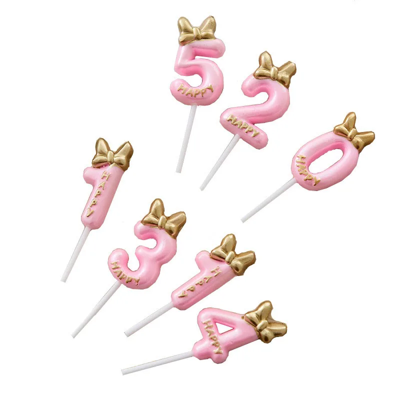 

1 Pcs Number 0-9 Birthday Candle Happy Birthday Cake Candles for Kids Adult Wedding/ Party Crown Candle Cake Decoration Tools