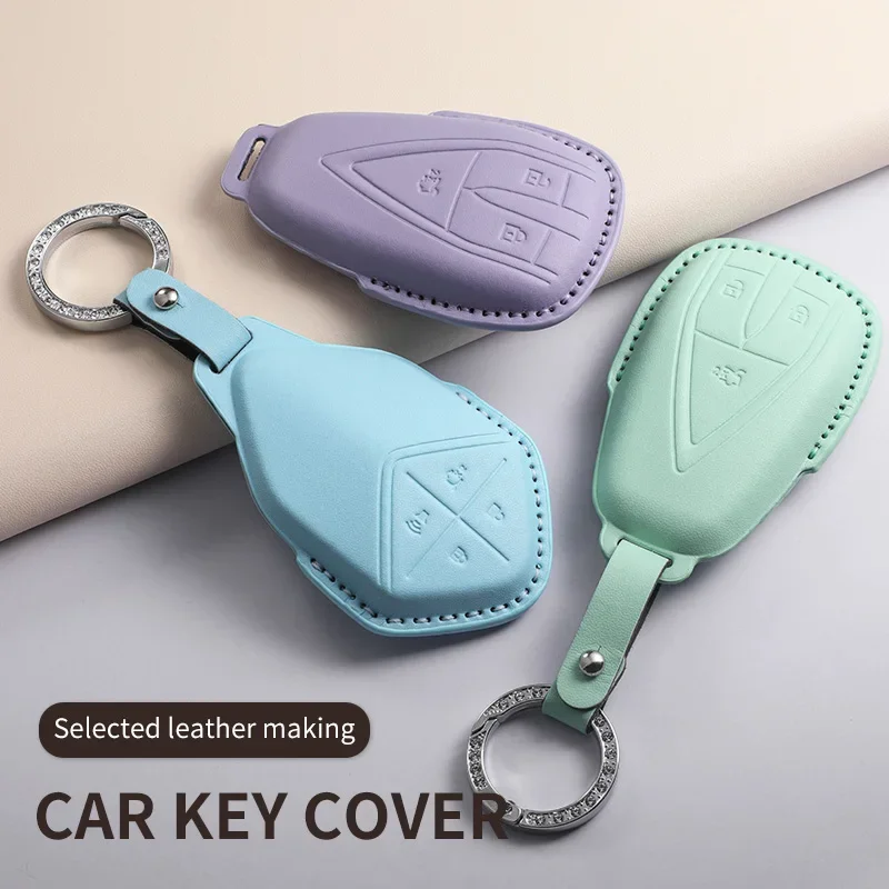 Чехол для автомобильного ключа из искусственной кожи Changan CS35 PLUS CS75PLUS CS55PLUS Eado UNI-T