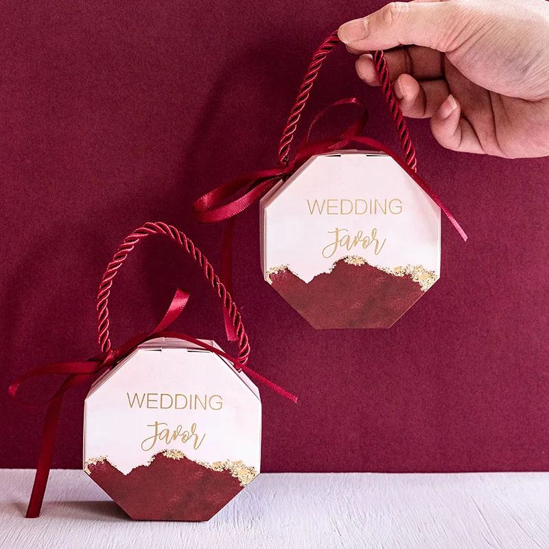 With Ribbon Wedding Gifts Creative Packaging Box
