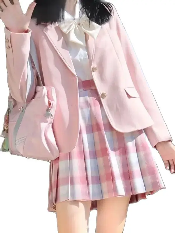 Японский Блейзер Jk униформа для студентов красный/розовый/черный пиджак средней