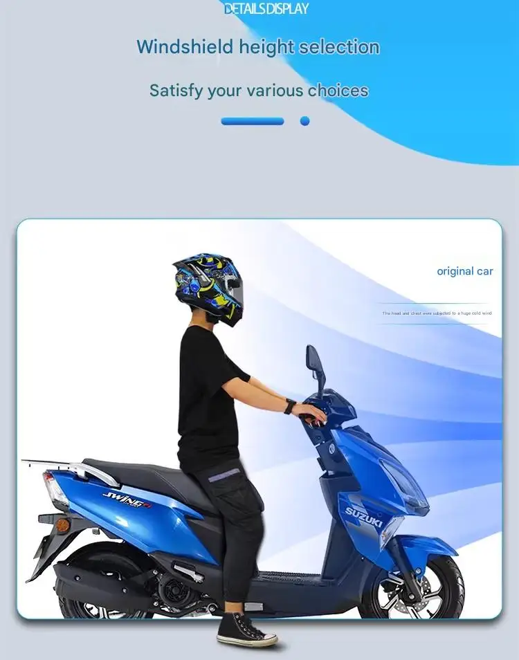 Фото Премиальное модифицированное ветровое стекло для Jianshe Yamaha Fuying & Xuying 125: высокопрочный, ударопрочный передний ветро- и дождезащитный щиток №2