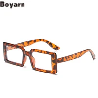 boyarn new ins plain anti blue transparent glasses retro literature jelly color flat lens can be equipped with myopia glasses fr