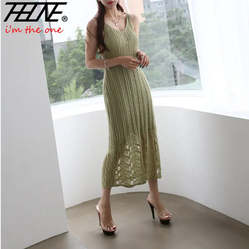 

Платье женское Трикотажное Без Рукавов с V-образным вырезом