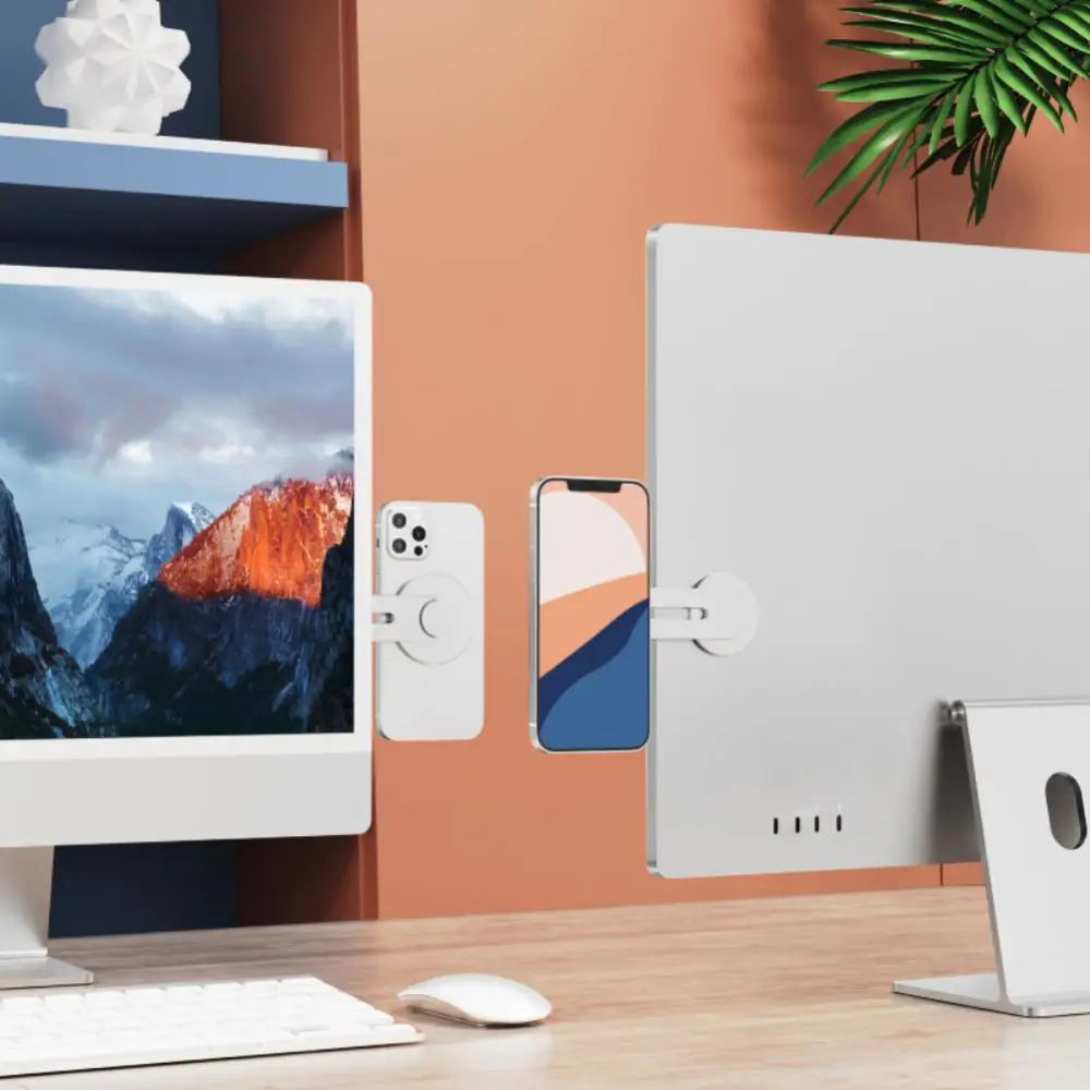 

Laptop Screen Side Mount Holder Portable Magnetic Magnetic Phone Holder Phone Holder New Bracket For Laptops And Monitors Slim