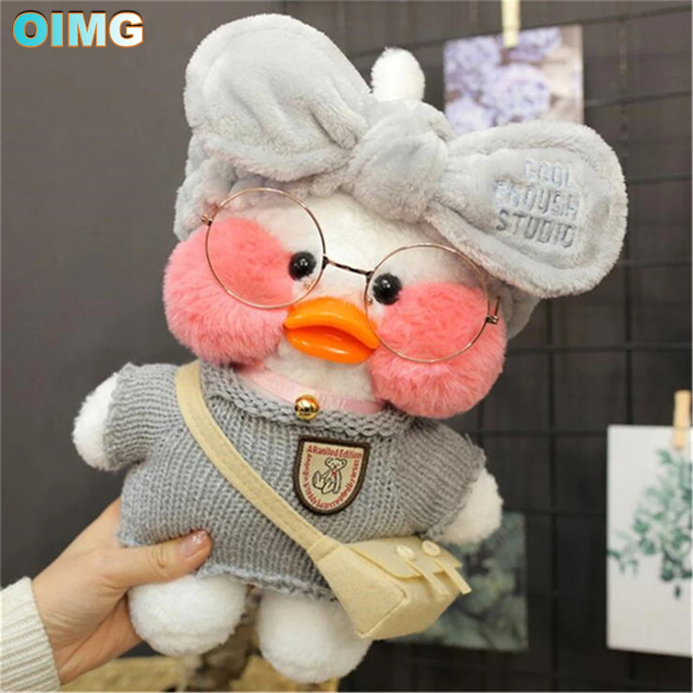 

Kawaii Cartoon LaLafanfan 30cm Cafe Duck Plush Toy Stuffed Soft Kawaii Duck Doll Animal Pillow Birthday Gift for Kids Children