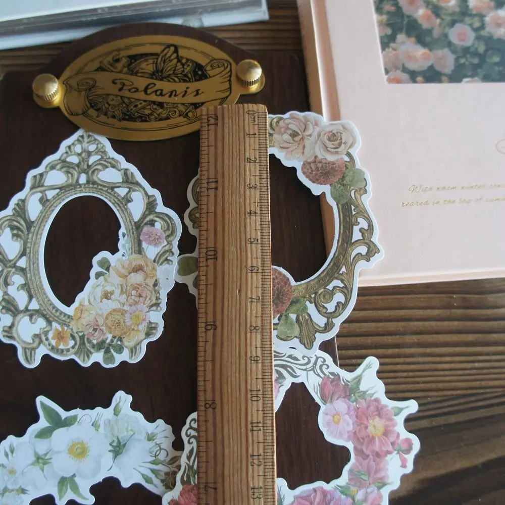 10 листов Алиса история красочный цветок зеркальная рамка дизайн крафт бумага